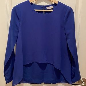 Bright Blue Long Sleeve Blouse